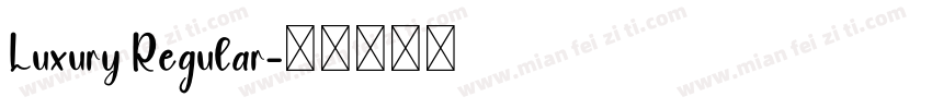 Luxury Regular字体转换